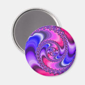 Lila Spirale Magnet (Vorderseite/Rückseite)