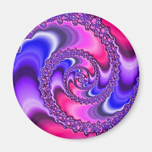 Lila Spirale Magnet (Vorne)