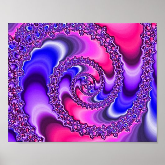 Lila Spirale Poster (Vorne)