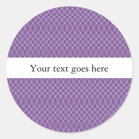 Lila Spirale Runder Aufkleber (Vorderseite)