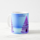 Lila Spirale Weihnachtsbaum Tasse (Vorderseite Links)