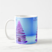 Lila Spirale Weihnachtsbaum Tasse (Links)
