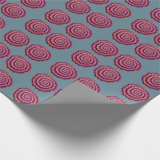 Lila Spiralen Geschenkpapier (Ecke)