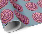 Lila Spiralen Geschenkpapier (Rolleneckpunkt)