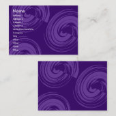 Lila Spiralen - Lila Visitenkarte (Vorne/Hinten)
