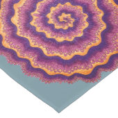 Lila Spiralen Mittelgroßer Tischläufer (Ecke)