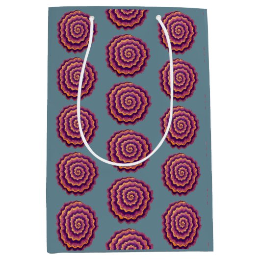 Lila Spiralen Mittlere Geschenktüte (Vorderseite)