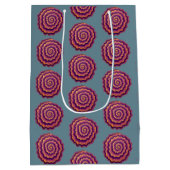 Lila Spiralen Mittlere Geschenktüte (Rückseite)