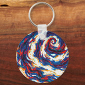 Lila Spiralgalaxie Schlüsselanhänger (Vorderseite)