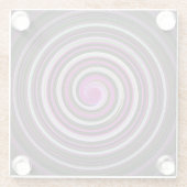 Lila Spiralmuster Glasuntersetzer (Rückseite)