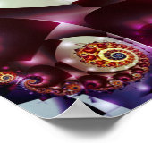 Lila Spiralmuster Poster (Ecke)
