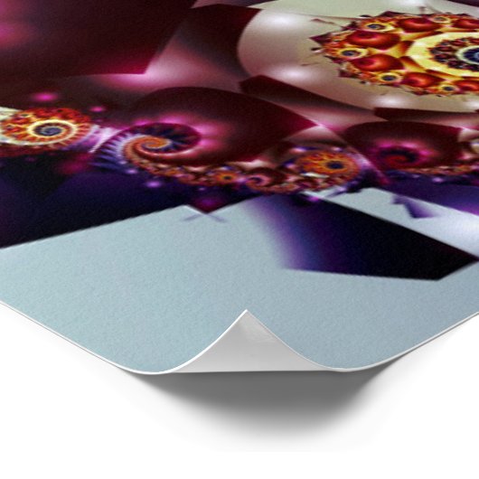 Lila Spiralmuster Poster (Ecke)