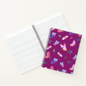 Lila SpiralNotebook mit Schmetterlingen Notizblock (Innenseite)