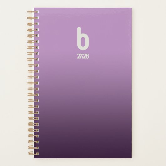 Lila Spiralplaner – 2026 Breath Planer (Vorderseite)