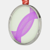 lila spirituelle Erfüllung Silbernes Ornament (Links)