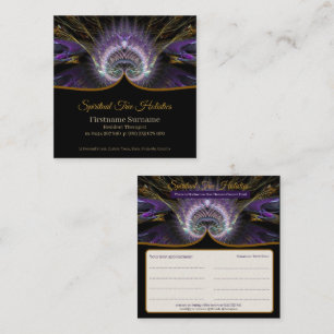 Lila spiritueller Baum Holistisches Fraktal Kunst Terminkarte