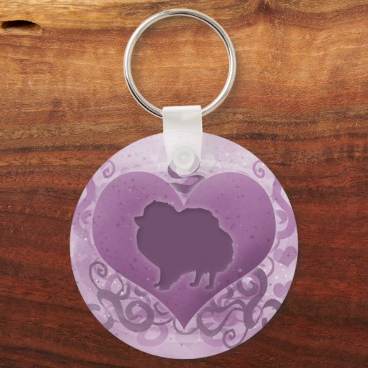 Lila Spitz Valentine Schlüsselanhänger (Vorderseite)