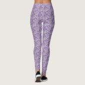 Lila Spitze auf Grau Leggings (Rückseite)