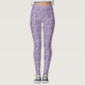 Lila Spitze auf Grau Leggings (Vorderseite)