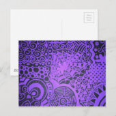 Lila Spitze Postkarte (Vorne/Hinten)