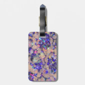 Lila Spitze-Rosen Gepäckanhänger (Rückseite vertikal)