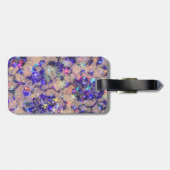 Lila Spitze-Rosen Gepäckanhänger (Rückseite horizontal)