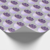 Lila Spitze sukkulent Geschenkpapier (Ecke)
