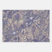 Lila Spitze und Diamant Geschenkpapier Set (Vorderseite 3)