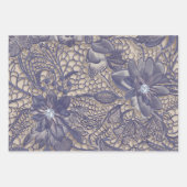 Lila Spitze und Diamant Geschenkpapier Set (Vorderseite 2)