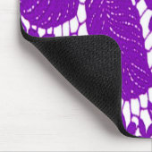 Lila Spitzen-Floral-Blätter Maus-Pad Mousepad (Ecke)