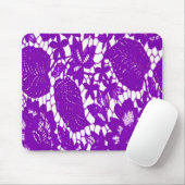 Lila Spitzen-Floral-Blätter Maus-Pad Mousepad (Mit Mouse)