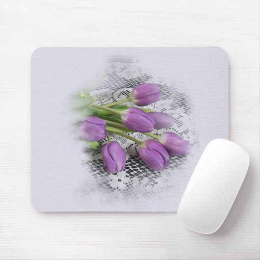 Lila Spitzen Mousepad (Mit Mouse)