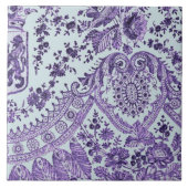Lila Spitzen-Rose Fliese (Vorderseite)