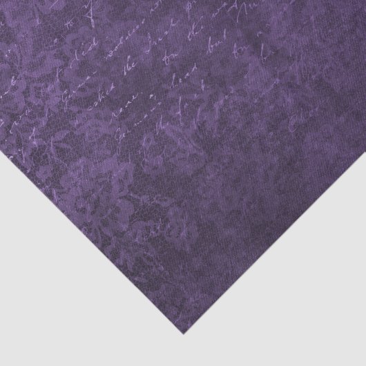 Lila Spitzen- und Skriptkollektion Seidenpapier (Ausschnitt)