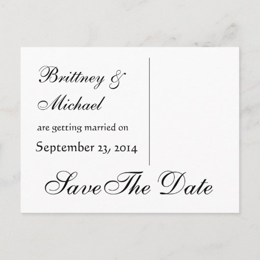 Lila Spitzenmuster Save the Date V6 Ankündigungspostkarte (Rückseite)