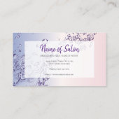 Lila Splash Beauty und Friseur Makeup Artist Visitenkarte (Rückseite)