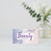 Lila Splash Beauty und Friseur Makeup Artist Visitenkarte (Stehend Vorderseite)