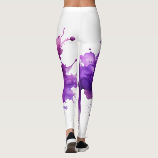 Lila Splash Leggings (Rückseite)
