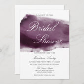 Lila Splash Modernes Brautparty Einladung (Vorne/Hinten)