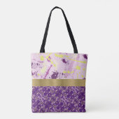 Lila Splash Monogramm Tasche (Rückseite)