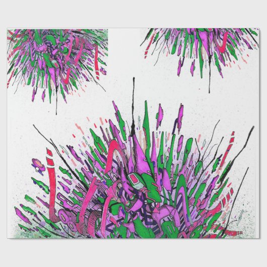 Lila Splink-Kunst Geschenkpapier (Flach)