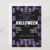 Lila spooktaartige Halloween Einladung (Vorderseite)