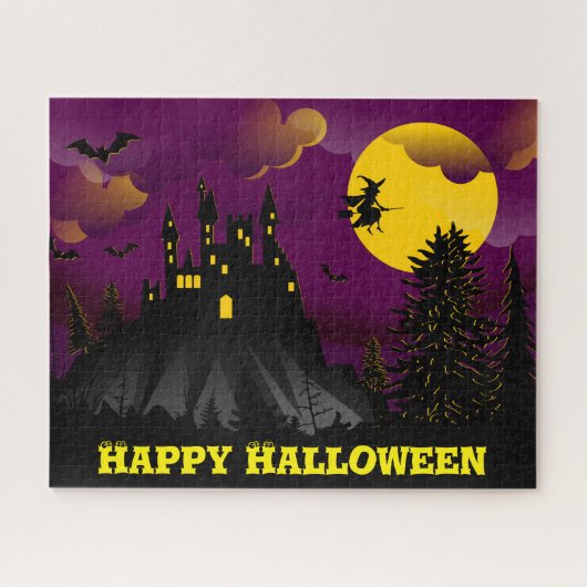 Lila Spooky Halloween Puzzle (Horizontal)