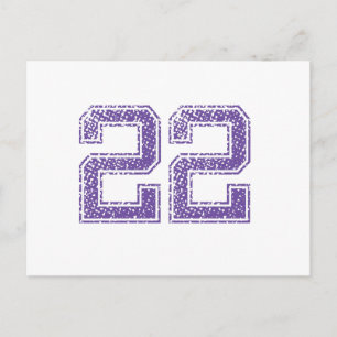 Lila Sport Jerzee Nummer 22.png Postkarte