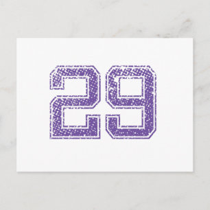 Lila Sport Jerzee Nummer 29.png Postkarte
