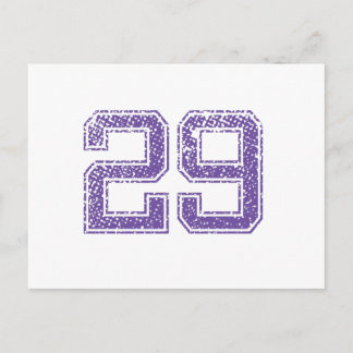 Lila Sport Jerzee Nummer 29.png Postkarte