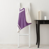 Lila Sport-Streifen-Monogramm Sherpa Decke Sherpadecke (Beispiel)