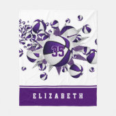 lila Sportdekoration Mädchen Basketballstars Fleecedecke (Vorderseite)