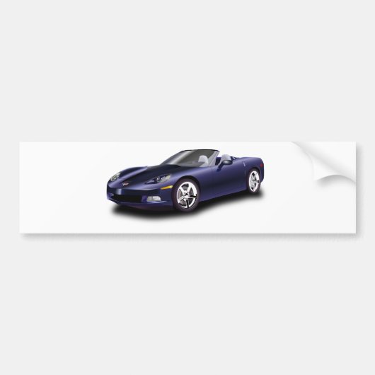 Lila Sportwagen Autoaufkleber (Vorne)