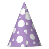 Lila Spots Party Hats Partyhütchen (Rückseite)